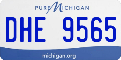 MI license plate DHE9565