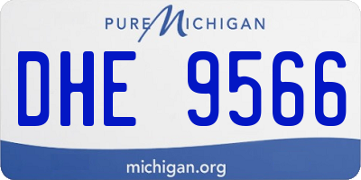 MI license plate DHE9566