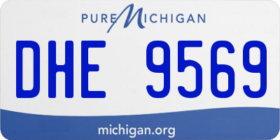 MI license plate DHE9569