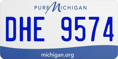 MI license plate DHE9574