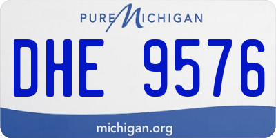 MI license plate DHE9576