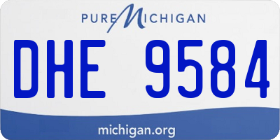 MI license plate DHE9584