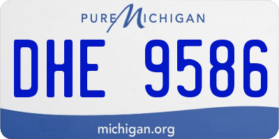 MI license plate DHE9586