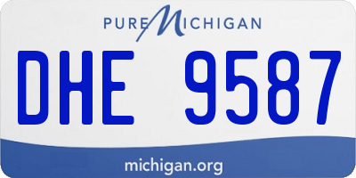 MI license plate DHE9587