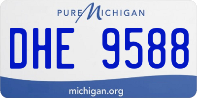 MI license plate DHE9588