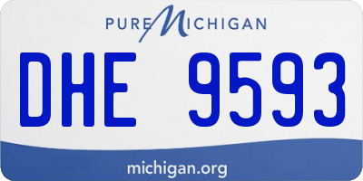 MI license plate DHE9593