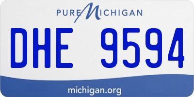 MI license plate DHE9594