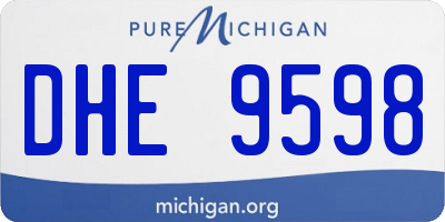 MI license plate DHE9598