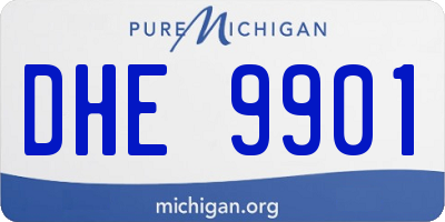 MI license plate DHE9901
