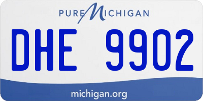 MI license plate DHE9902
