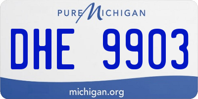 MI license plate DHE9903