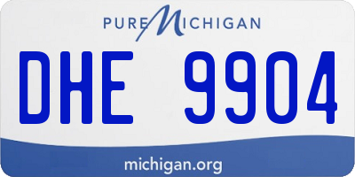 MI license plate DHE9904