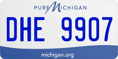 MI license plate DHE9907