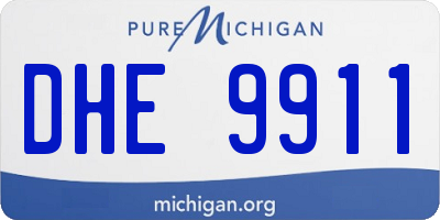 MI license plate DHE9911
