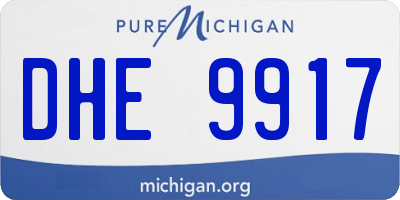 MI license plate DHE9917
