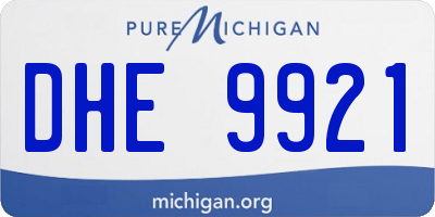 MI license plate DHE9921