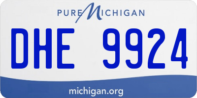 MI license plate DHE9924