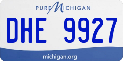 MI license plate DHE9927