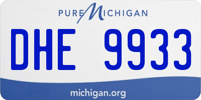 MI license plate DHE9933