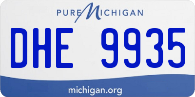 MI license plate DHE9935