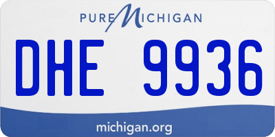 MI license plate DHE9936