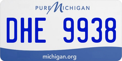 MI license plate DHE9938