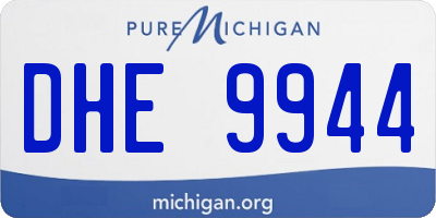MI license plate DHE9944