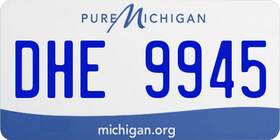 MI license plate DHE9945