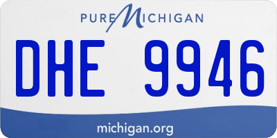 MI license plate DHE9946