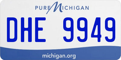 MI license plate DHE9949
