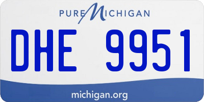 MI license plate DHE9951