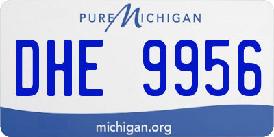 MI license plate DHE9956