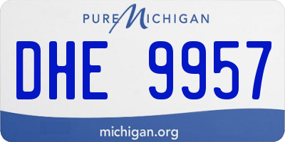 MI license plate DHE9957