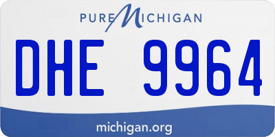 MI license plate DHE9964