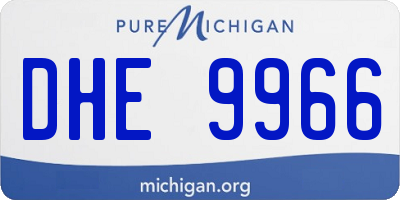 MI license plate DHE9966