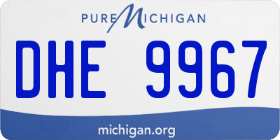 MI license plate DHE9967