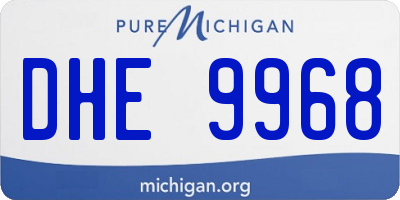 MI license plate DHE9968