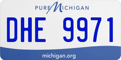 MI license plate DHE9971