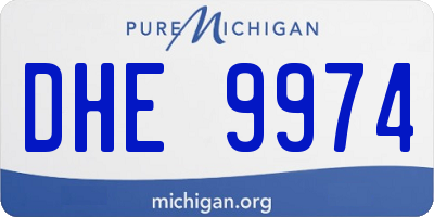MI license plate DHE9974