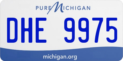 MI license plate DHE9975