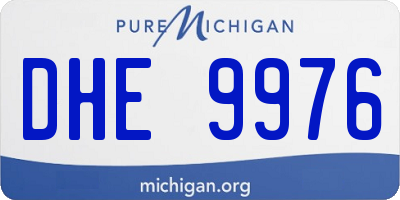 MI license plate DHE9976