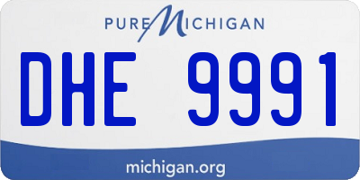 MI license plate DHE9991