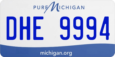 MI license plate DHE9994