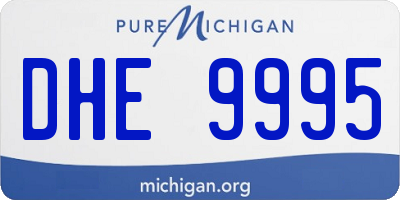MI license plate DHE9995