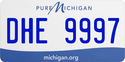 MI license plate DHE9997