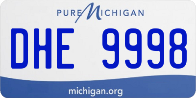 MI license plate DHE9998