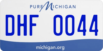 MI license plate DHF0044