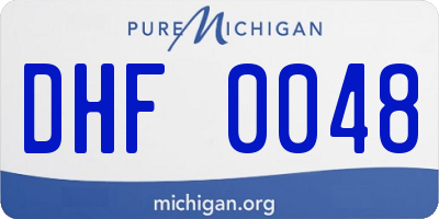 MI license plate DHF0048