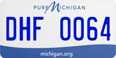 MI license plate DHF0064