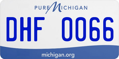 MI license plate DHF0066